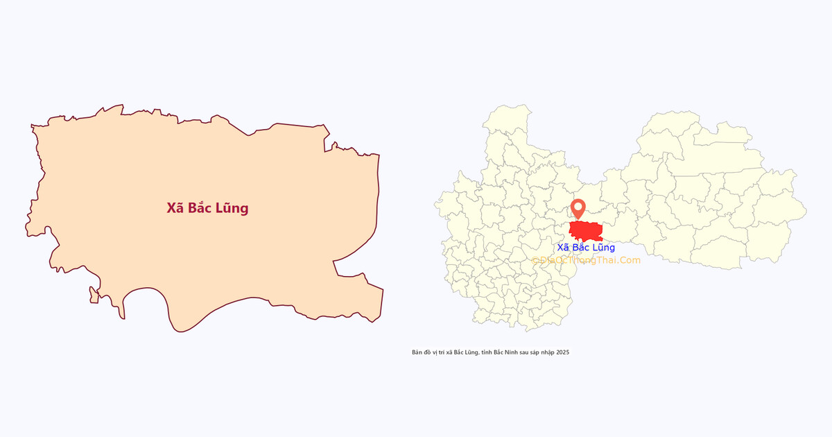 Bản đồ xã Bắc Lũng sau sáp nhập