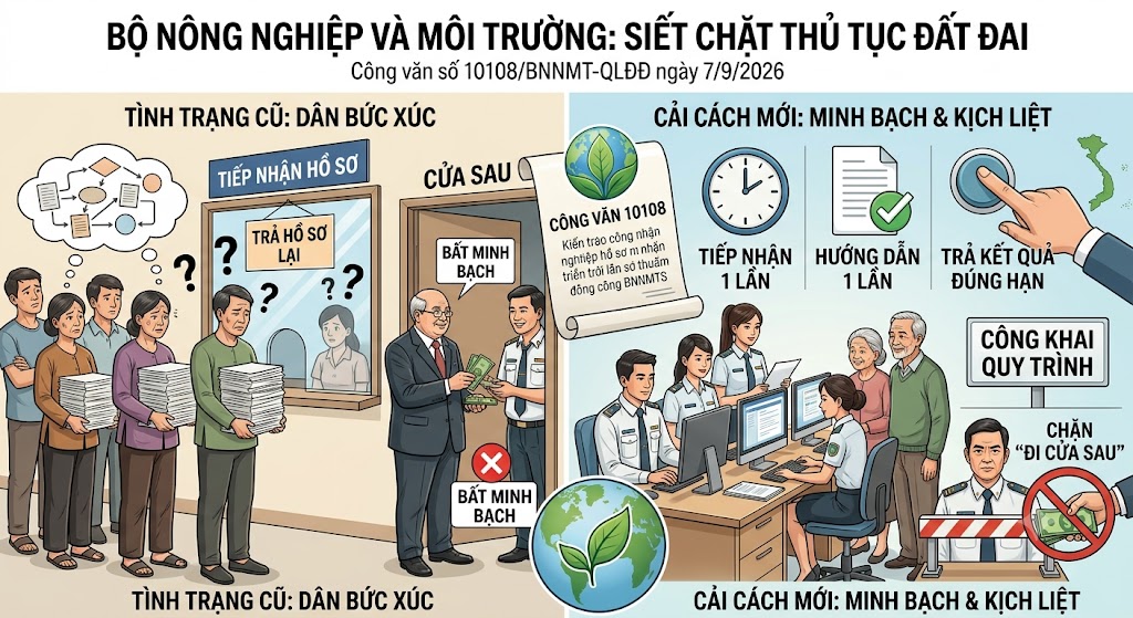 Bộ Nông nghiệp và Môi trường siết chặt thủ tục đất đai, ngăn chặn tình trạng “đi cửa sau”