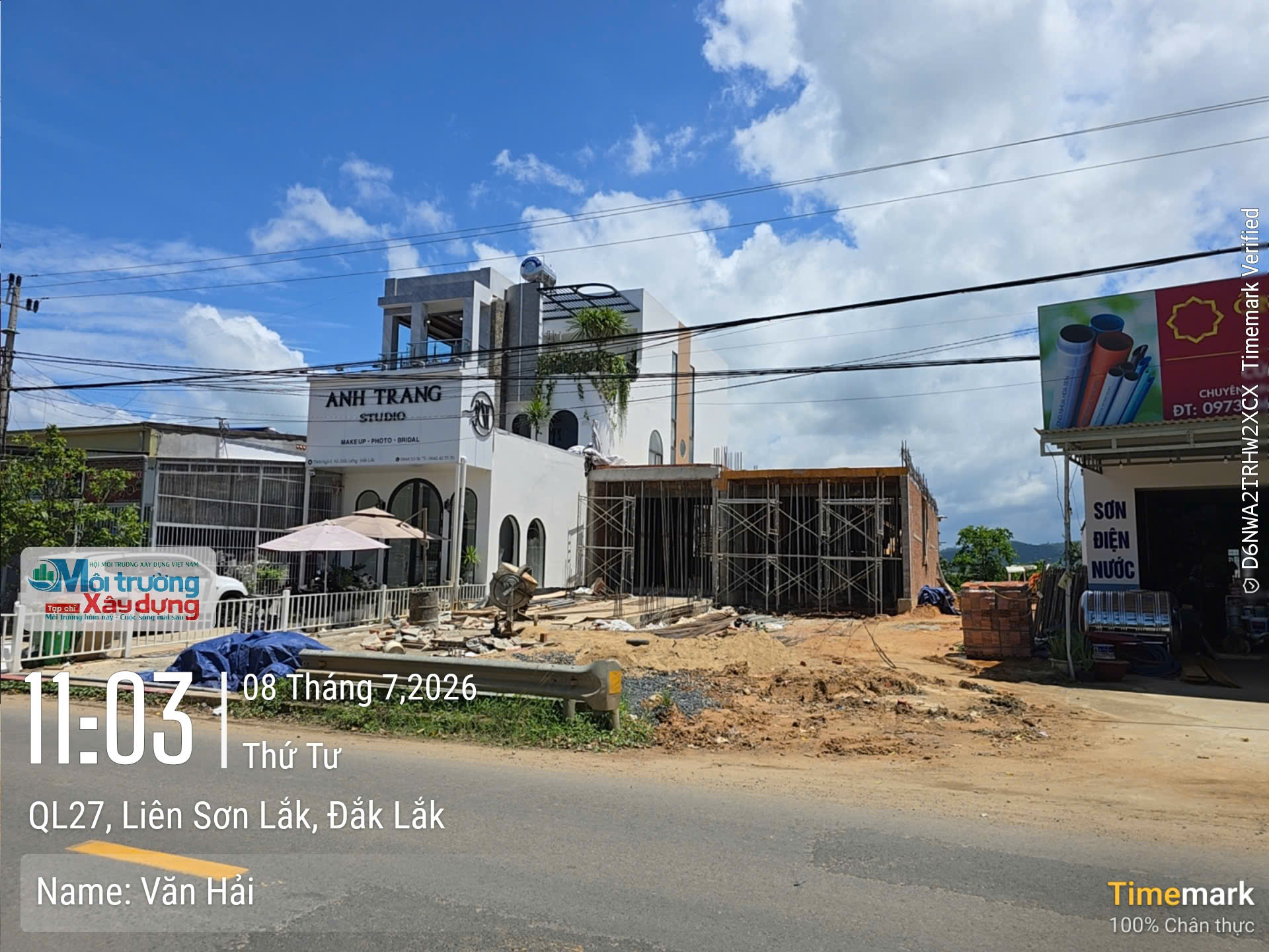 Đắk Liêng kiến nghị Sở Xây dựng làm rõ tính pháp lý công trình đan bê tông trên cống thoát nước Quốc lộ 27