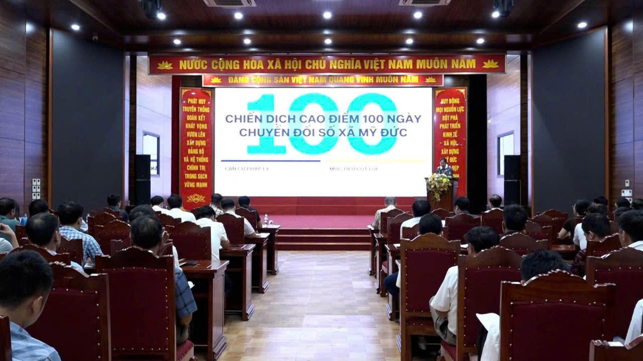 Xã Mỹ Đức (TP Hà Nội) triển khai cao điểm 45 ngày hoàn thiện cơ sở dữ liệu đất đai và 100 ngày chuyển đổi số