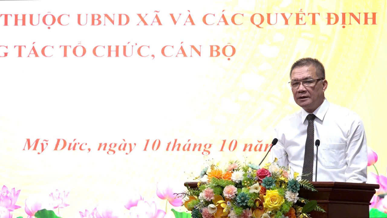 Mỹ Đức (TP Hà Nội) hoàn thiện tổ chức bộ máy, nâng cao chất lượng tham mưu và phục vụ Nhân dân.