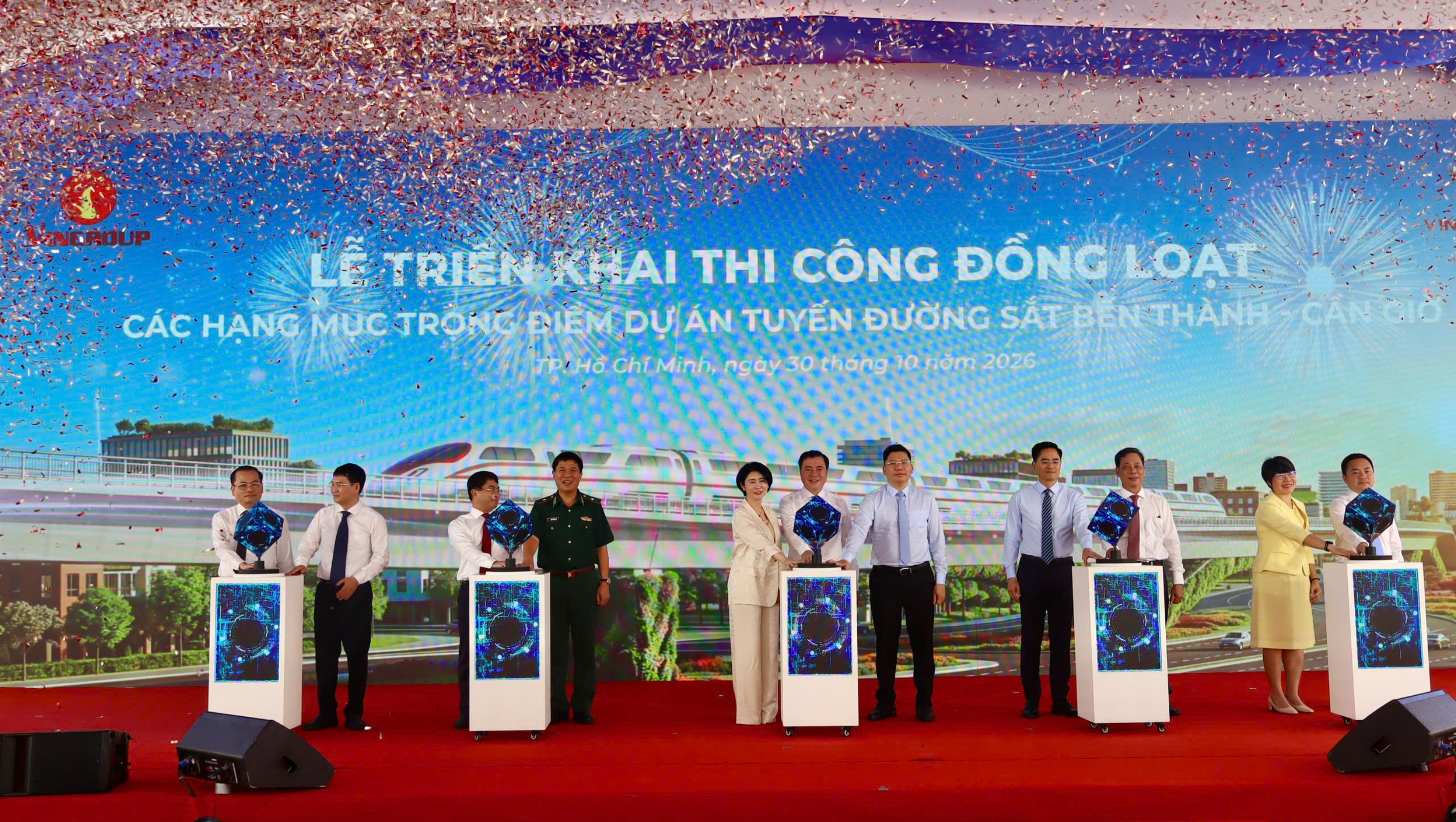 VinSpeed tăng tốc thi công tuyến đường sắt tốc độ cao Bến Thành – Cần Giờ