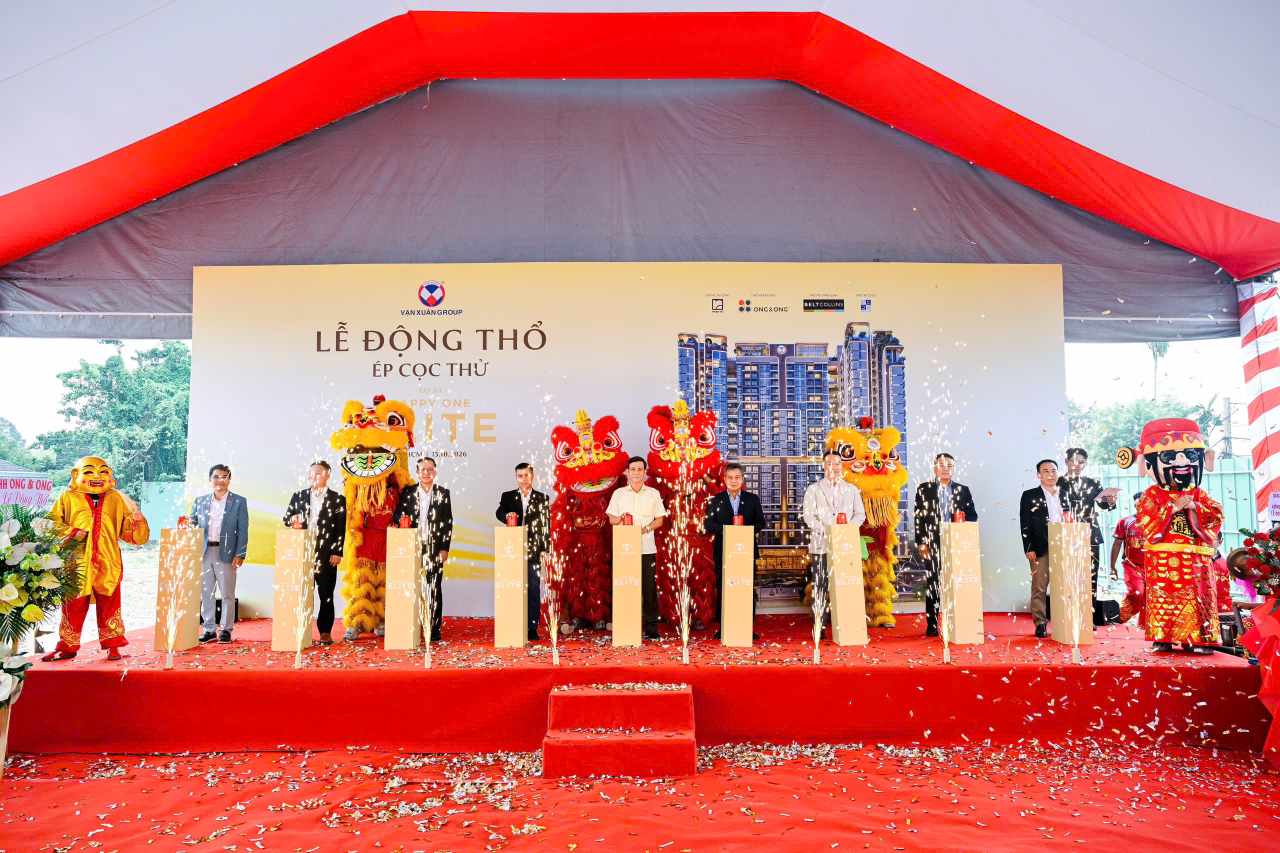 Vạn Xuân Group chính thức động thổ dự án Happy One Elite