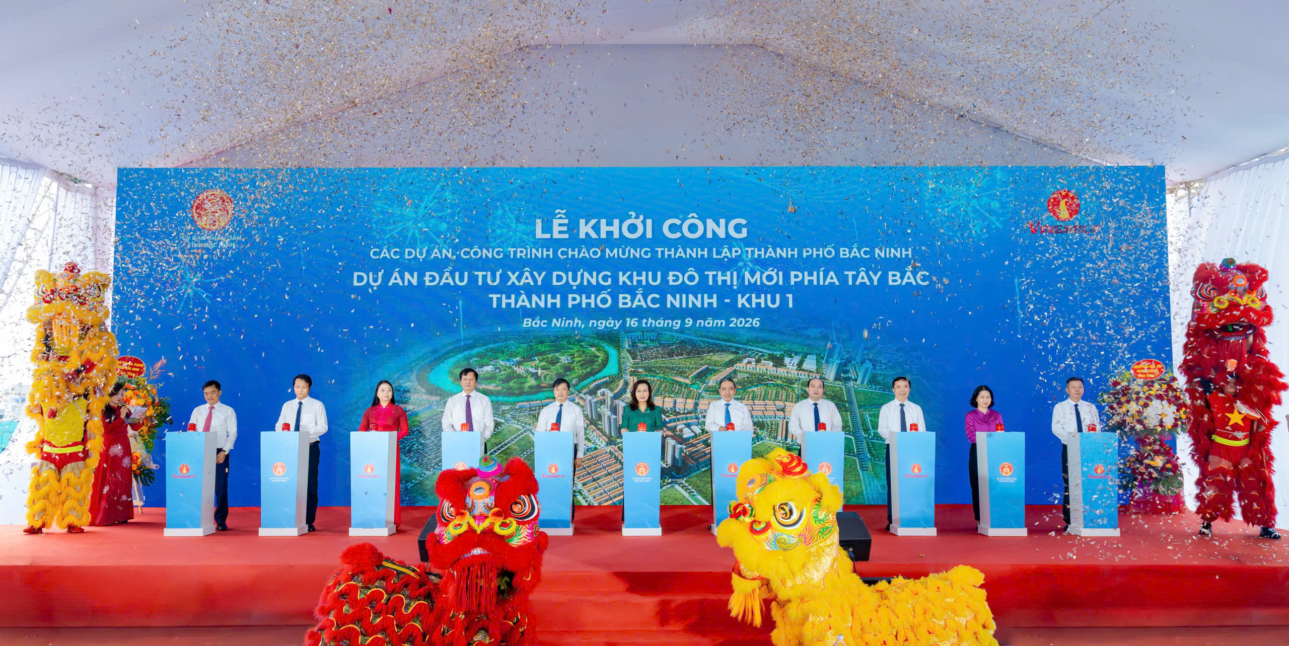 Bắc Ninh khởi công khu đô thị hơn 41.000 tỷ đồng phía Tây Bắc phường Kinh Bắc
