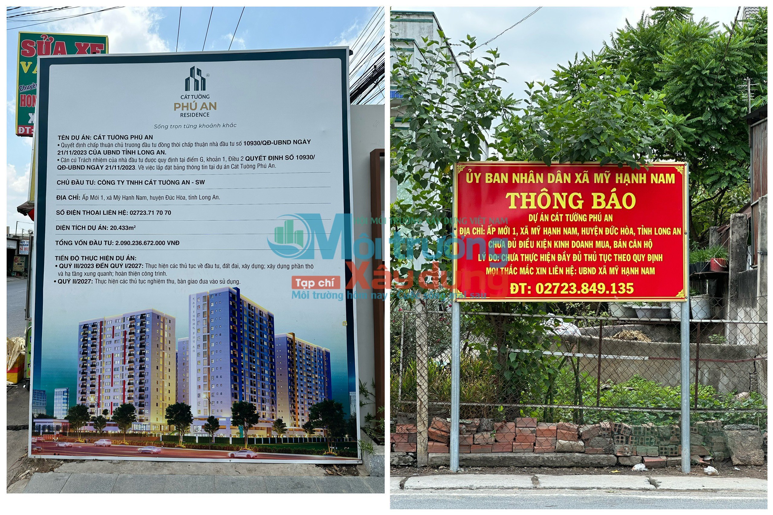 Long An: Dự án Cát Tường Phú An chưa đủ điều kiện pháp lý để kinh doanh bất động sản 