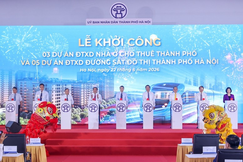  Thủ tướng Lê Minh Hưng dự lễ khởi công 5 tuyến đường sắt, 3 dự án nhà ở cho thuê tại Hà Nội