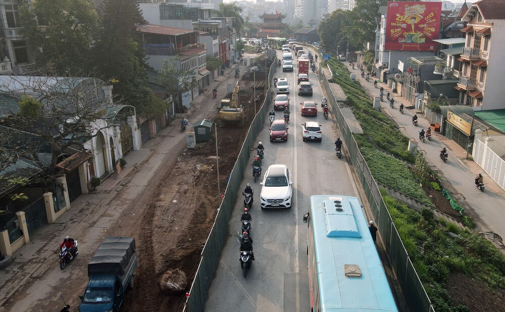 Sở Giao thông vận tải Hà Nội phân luồng tổ chức giao thông lại tuyến đường Âu Cơ