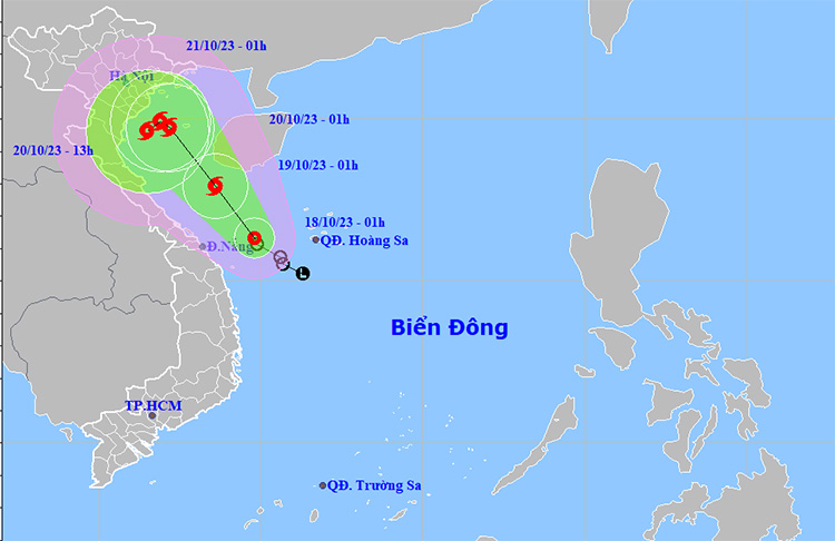 Dự báo thời tiết ngày 18/10: Quảng Trị đến Thừa Thiên - Huế có mưa to, rất to