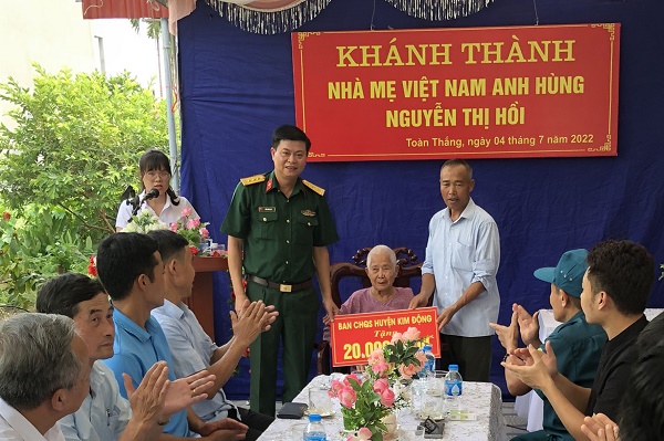 Ban CHQS huyện Kim Động (tỉnh Hưng Yên): Khánh thành và bàn giao nhà tình nghĩa