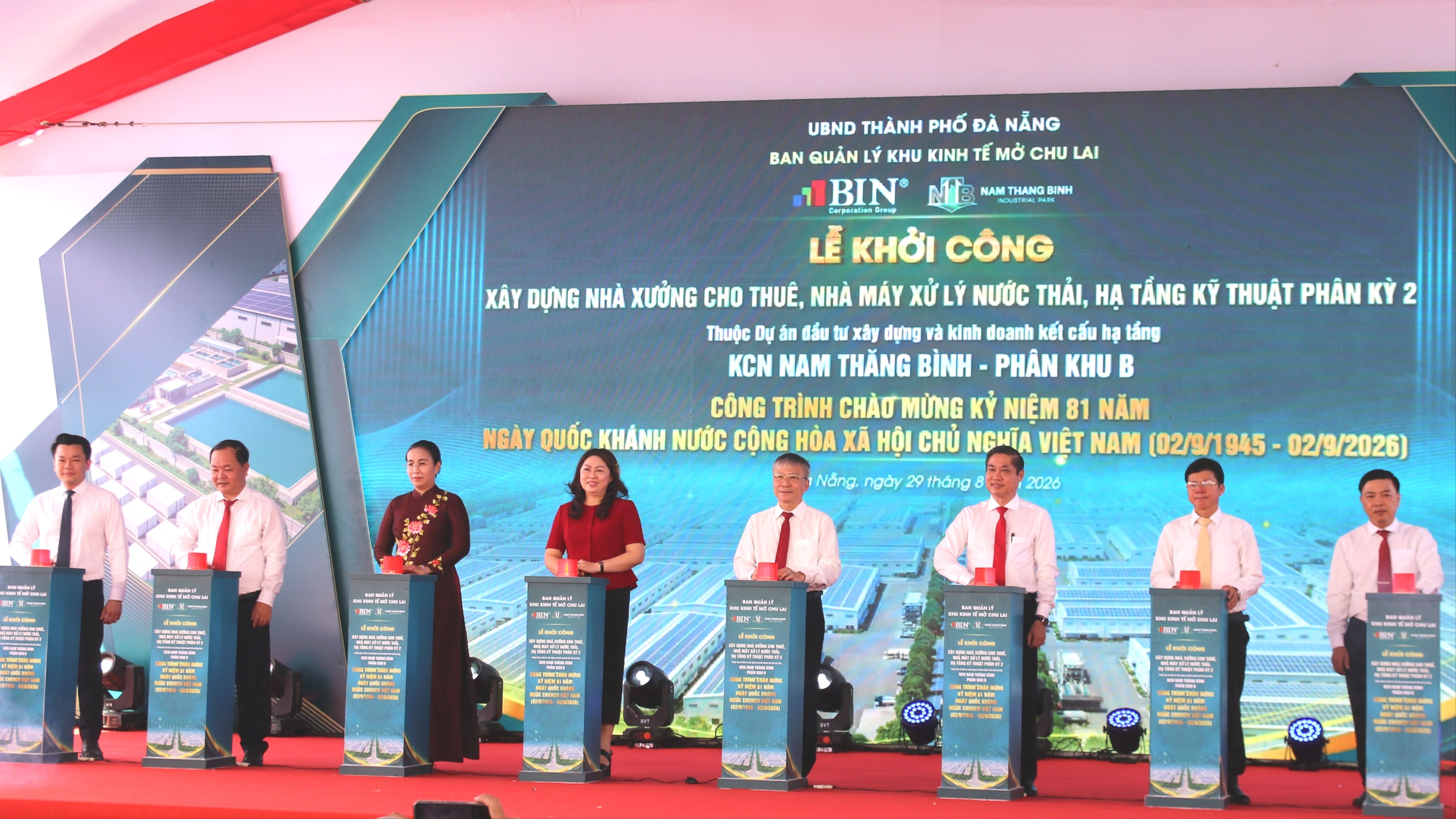 Đà Nẵng khởi công 3 hạng mục hơn 1.000 tỷ đồng tại Khu công nghiệp Nam Thăng Bình