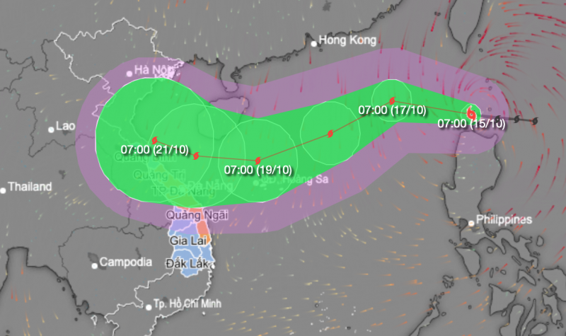 Tối 16/10, bão số 6 (Nesta) vào Biển Đông, khả năng mạnh thêm