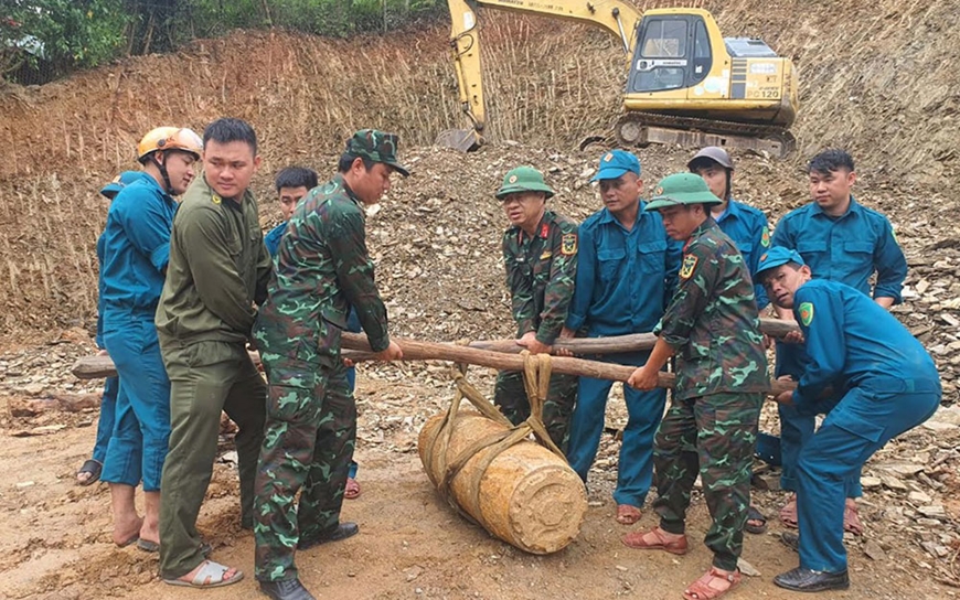 Nghệ An: Hủy nổ thành công quả bom nặng 340kg