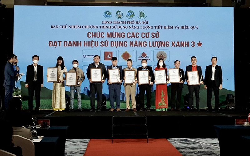 41 cơ sở đạt danh hiệu Năng lượng xanh Hà Nội 2021