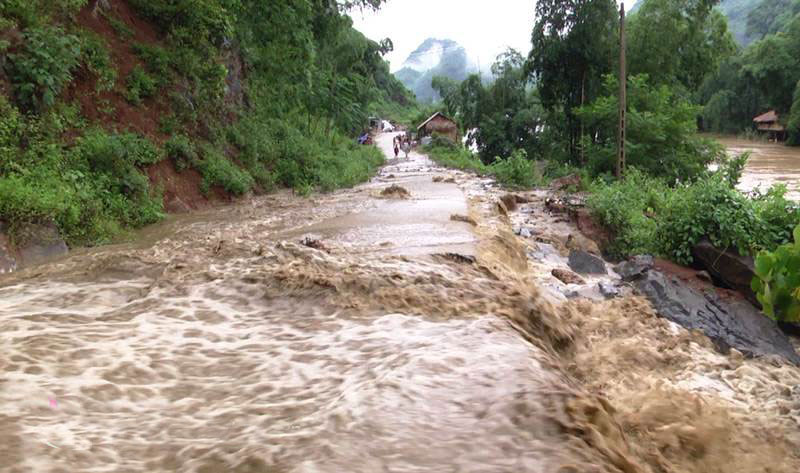 Cảnh báo lũ quét, sạt lở đất, sụt lún đất do mưa, lũ trên khu vực các tỉnh Tuyên Quang, Lào Cao, Yên Bái