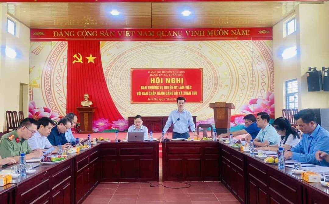 Bí thư huyện ủy Sóc Sơn yêu cầu Xuân Thu nâng cao hiệu quả  trật tự xây dựng, đất đai