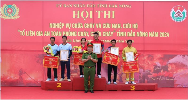 Đắk Nông: Tổ chức hội thi nghiệp vụ chữa cháy và cứu nạn cứu hộ năm 2024